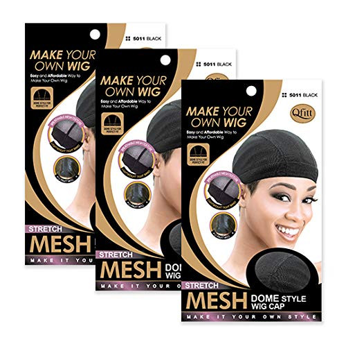 Qfitt (3 Pack) Mesh Dome Style Wig Cap #5011 (3 Count (Pack of 1)) online at globaldelivered