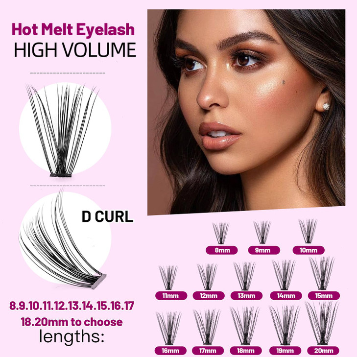 Dedila 810121416171820mm 60pcs 20 Root Grafting Individual False Eyelashes Mink Natural Long Eye Lashes Cluster Extensio