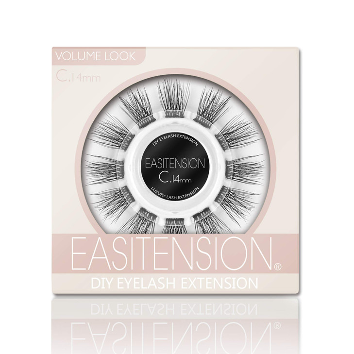 DIY Eyelash Extension 3D Effect Glue Bonded Band Individual Lash 12 Clusters Volume Lashes Set Home Eyelash Extension C
