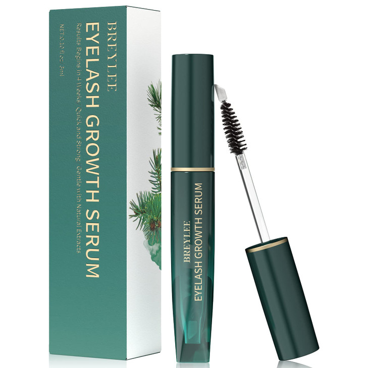 Eyelash Growth Serum BREYLEE Lash Boost Serum Eyelash Conditioner for Longer Fuller Thicker Lashes Gold 3ML 01 Fl OzFast