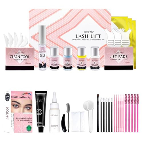 Lash Lift and Black Kit Easy AtHome DIY Lash Perm and Eyelash Brow Color Set 3in1 with Upgraded Glue Quick Lift Volumino