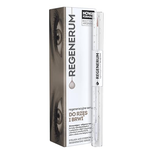 Regenerum Eyelash and Eyebrow Regenerating Serum Intensive Care for Brittle Eyebrows and Eyelashes with Dual Formula for