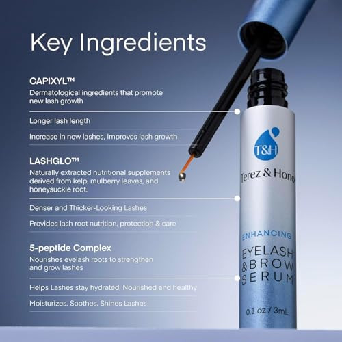 Advanced Eyelash Serum for Thicker Longer Eyelashes and Eyebrows Grow Luscious Lashes with Brow Enhancer 3mL