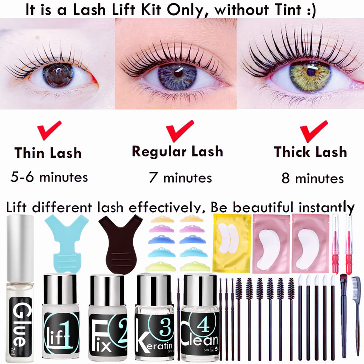 Lash Lift Kit Lash Lifting and Brow Lamination 2 in 1 DIY Eyelash Perm At Home Perming Lashes With Strong Gluelash and e