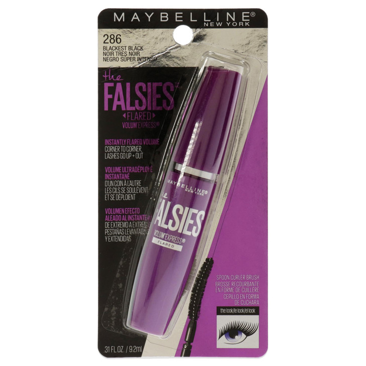 Maybelline New York Makeup Volum Express The Falsies Flared Washable Mascara Blackest Black 031 Fl Oz Pack of 1
