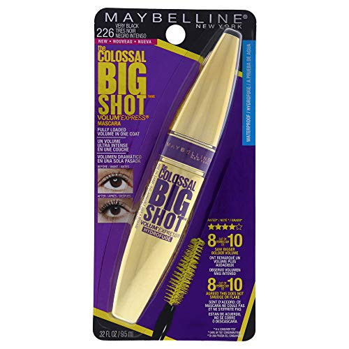 Maybelline New York Volum Express The Colossal Big Shot Waterproof Mascara Very Black 032 fl oz 1 Count Pack of 1 I00974