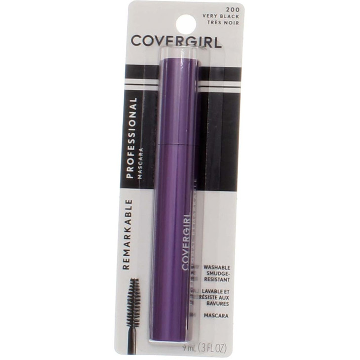 COVERGIRL Professional Remarkable Mascara 200 Very Black 03 oz Pack of 2