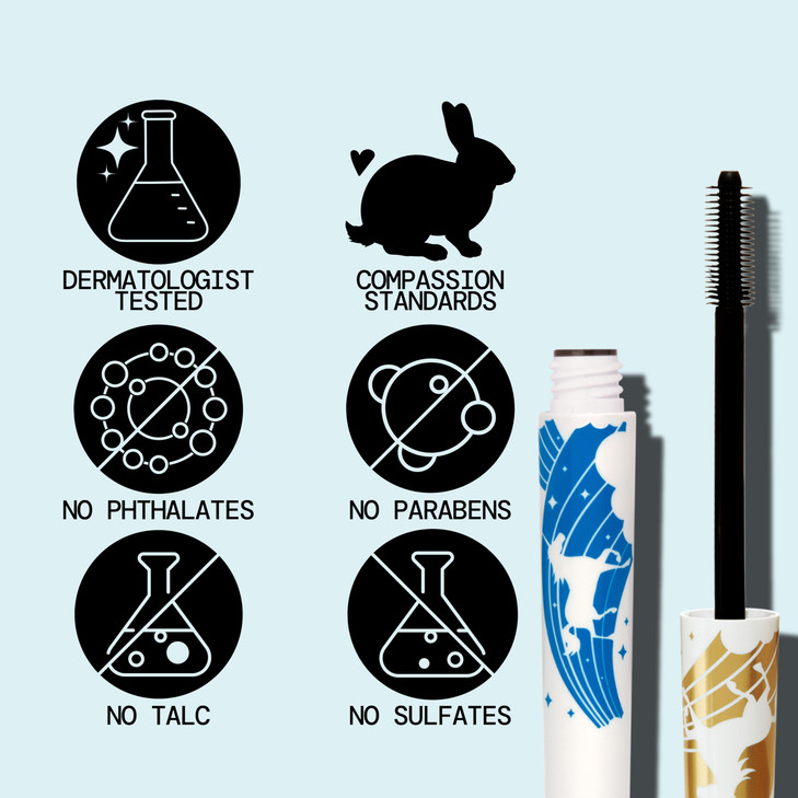Pacifica Dream Big Mascara Black Magic 7in1 Lash Extending Mascara TwistAdjust Brush for Length Volume Lash Serum Infuse
