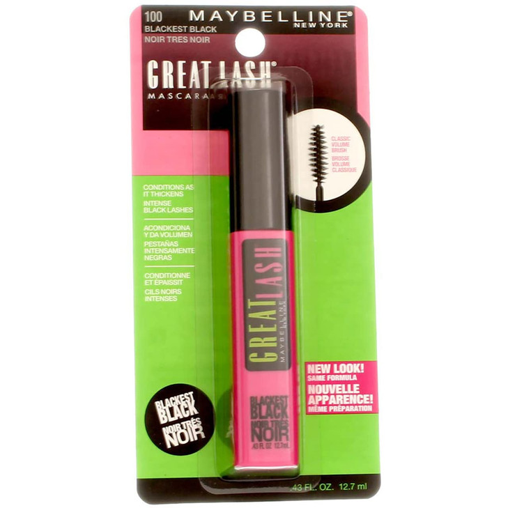 Maybelline Great Lash Mascara Blackest Black 2 Pack