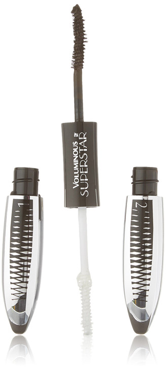 LOreal Paris Cosmetics Voluminous Superstar Mascara Washable Blackest Brown 041 Fl Oz 1 Count