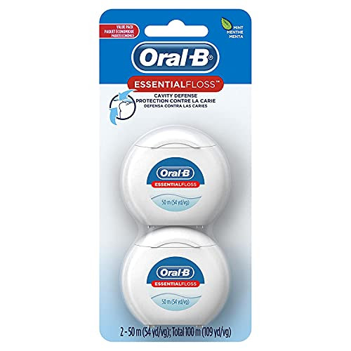 Oral-B EssentialFloss Cavity Defense Dental Floss, 50 M, 2 Pack online at globaldelivered
