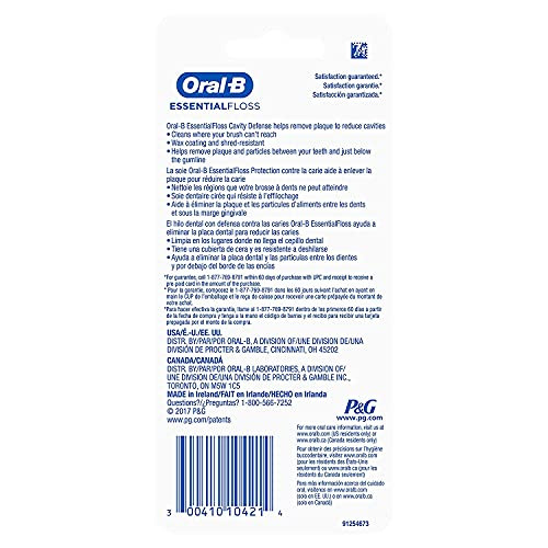 Oral-B EssentialFloss Cavity Defense Dental Floss, 50 M, 2 Pack online at globaldelivered