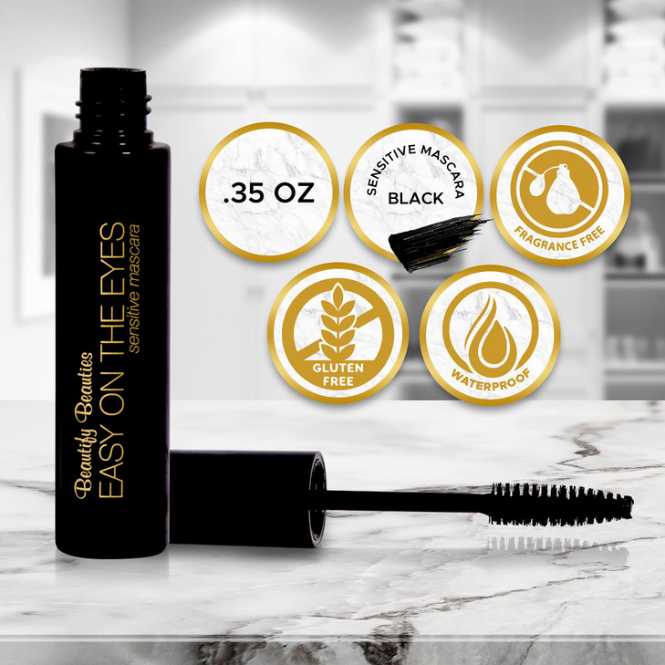 BeautifyBeauties EASY ON THE EYES Sensitive Hypoallergenic Eye Mascara For Contact Lens Wearers Nonirritating Fragrancef