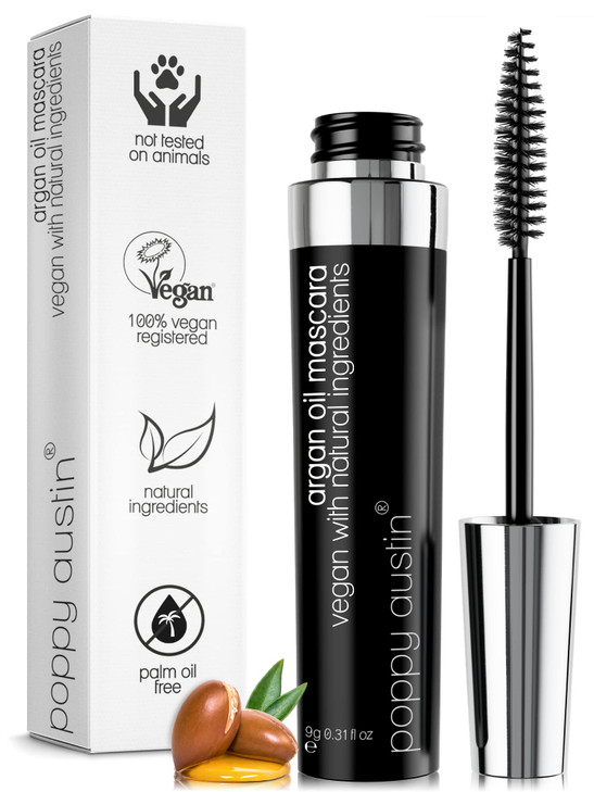 Poppy Austin Organic Mascara Natural Vegan ParabenFree CrueltyFree Hypoallergenic Mascara Lengthening Volumizing with Ar