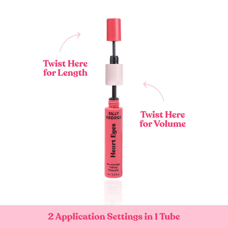 Silly George Heart Eyes Mascara Smudge Budge Free Lashes Cruelty Free Vegan
