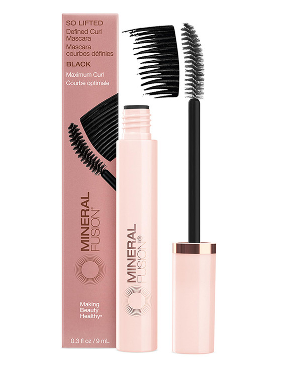 Mineral Fusion So Lifted Lash Defined Curl Mascara Black Lash Lifting Mascara for Weightless Volume Length With Argan Co