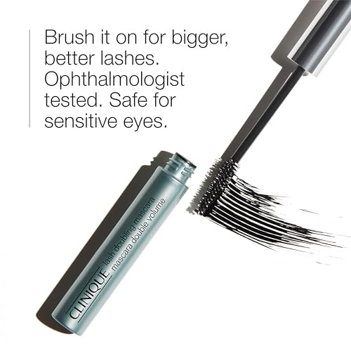 Clinique Lash Doubling Mascara Length Defining Safe for Sensitive Eyes Black 1 Fl Oz