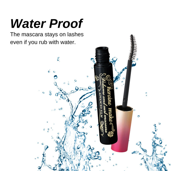 HEROINE MAKE by KISSME Volume Curl Mascara Advanced Film Keep Tubing Mascara Waterproof Longlasting Dense Volumizing Cur
