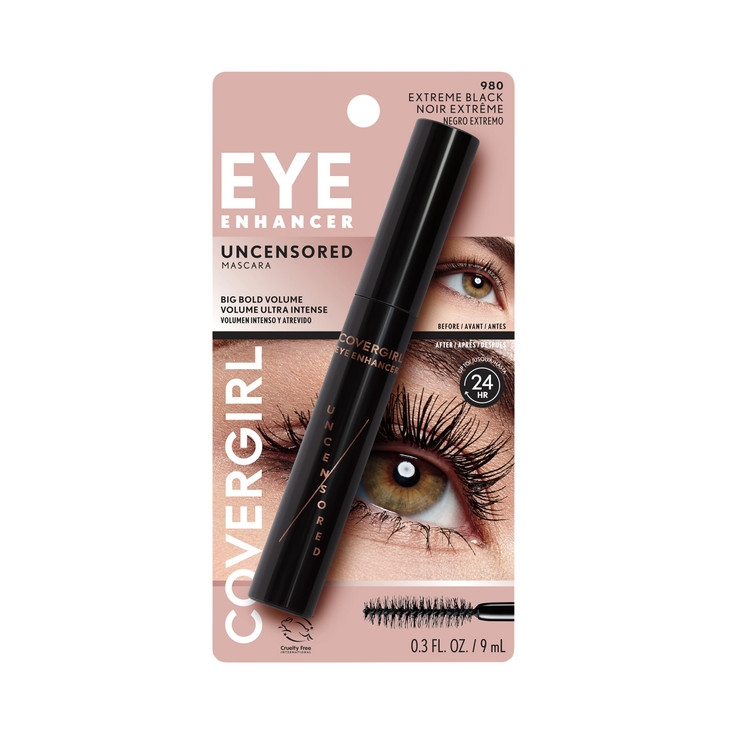COVERGIRL Eye Enhancer Uncensored Mascara 980 Extreme Black 03 fl oz Packaging May Vary