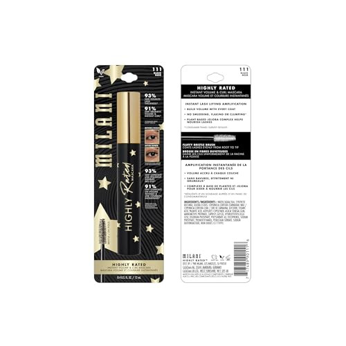 Milani Mascara Highly Rated Mascara for Sky High Lashes Lengthen Curl Lift Lashes with Jojoba to help Nourish Lashes Bla