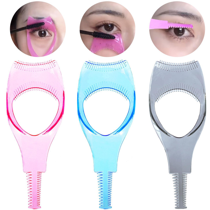 Mascara Shield YASNAI 3 PCS lash buddy Applicator tool Mascara Guard Eyelash Applicator Tools 3 in 1 Upper Lower Shield