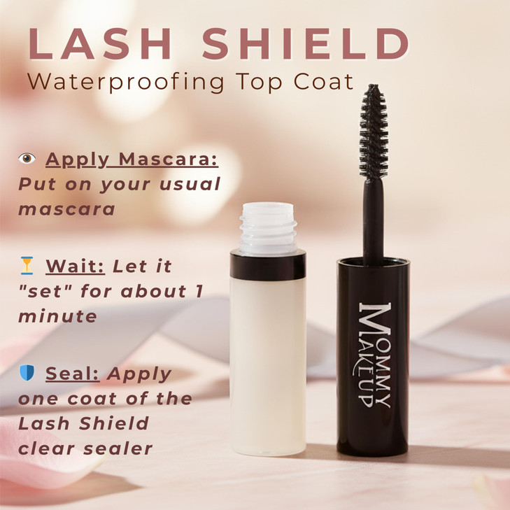 Lash Shield Waterproofing Top Coat for Mascara Brows Sweatproof Tearproof Waterproof Smudgeproof Mascara Fixer Long Last