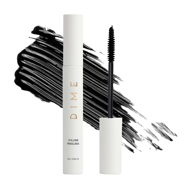DIME Beauty Volume Mascara SmudgeProof Tubing Mascara for Fuller Thicker Lashes Adds Volume Length Black 028 oz 8 g