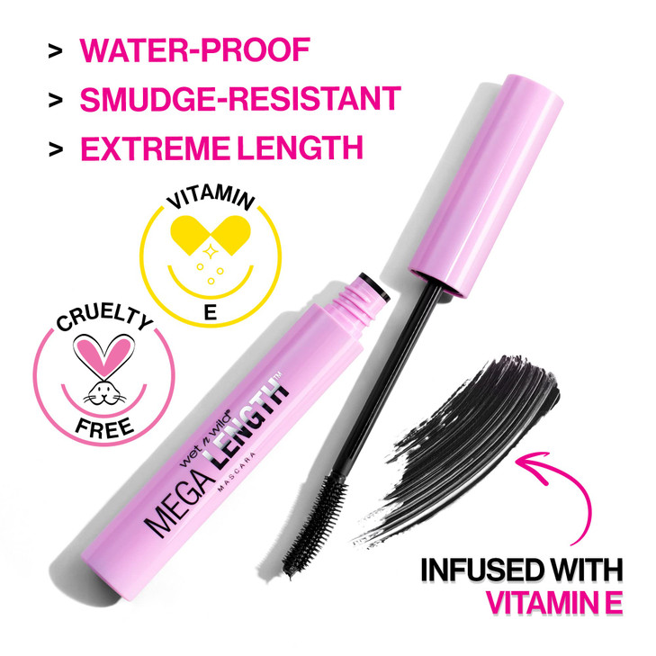Waterproof Mascara By Wet n Wild Mega Length Waterproof Mascara Very Black 021 Ounce