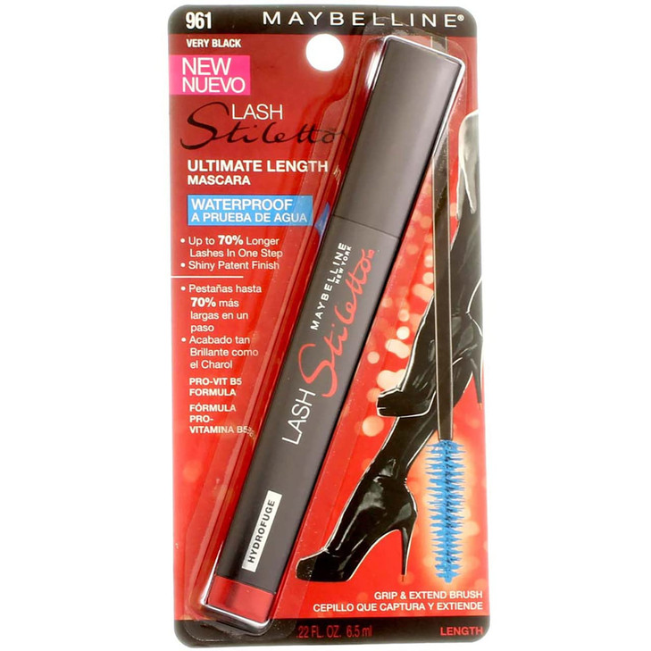 Maybelline New York Lash Stiletto Ultimate Length Waterproof Mascara Very Black 961 022 oz Pack of 3