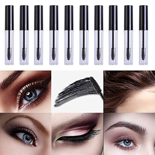 Comicfs 20 Pcs 4ml Transparent Reusable Empty Bottle Tube Container Makeup Vials Cosmetic Tool for Eyelash Growth OilMas