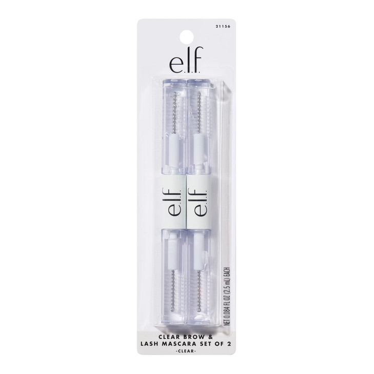 elf Clear Lash Brow Mascara 2Pack Conditioning Clear Brow Lash Gel For Grooming Defining Separating LongLasting Vegan Cr