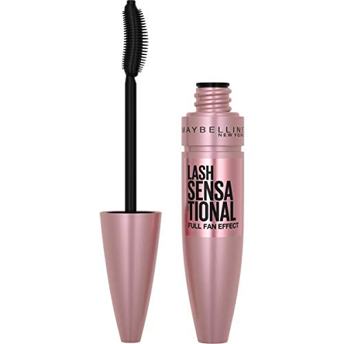 Maybelline Lash Sensational Washable Mascara Lengthening and Volumizing for a Full Fan Effect Brownish Black 1 Count