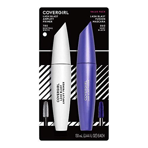COVERGIRL Lash Blast Fusion Mascara COVERGIRL Lash Blast Amplify Eyelash Primer Pack VERY BLACK 044 Fl Oz Pack of 2