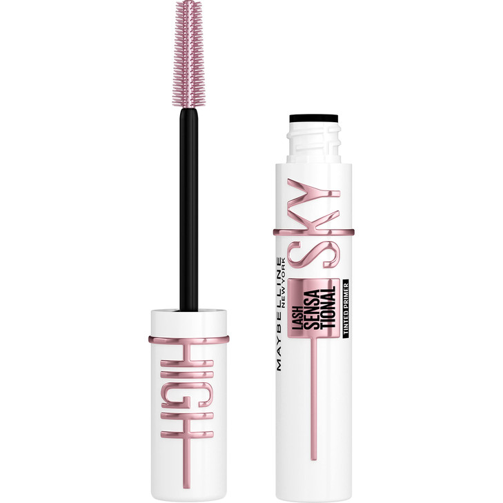 Maybelline Lash Sensational Sky High Serum Infused Lash Primer for Mascara Lengthening Thickening Tinted and Washable Fo