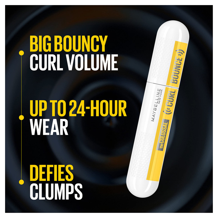 Maybelline Volum Express Colossal Curl Bounce Washable Curling Mascara Blackest Black 1 Count