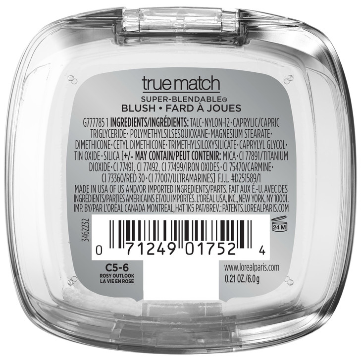 LOreal Paris True Match SuperBlendable Powder Blush Rosy Outlook 021 Oz Packaging May Vary