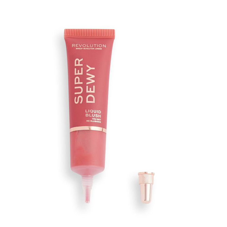 Revolution Superdewy Liquid Blush Richly Pigmented Buildable Blendable Formula You Got Me Blushing 05 fl oz