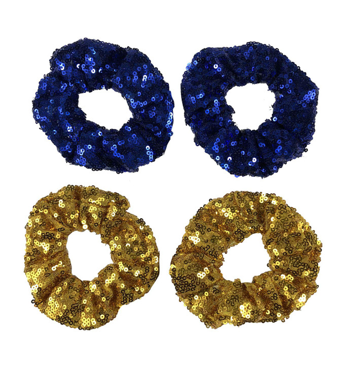 4 Pcs Sequin Hair Scrunchie Hair Bobbles Metallic Elastics Ponytail Holders Hair Wrist Ties Bands Cloth Scrunchies for Show Gym Dance Party Club Girl online at globaldelivered