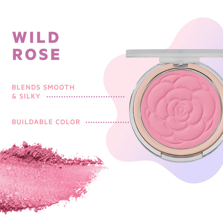 Flower Beauty Pots Powder Blush Smooth Silky Skin Tone Enhancing Soft Satin Finish Makeup Wild Rose 021 Oz