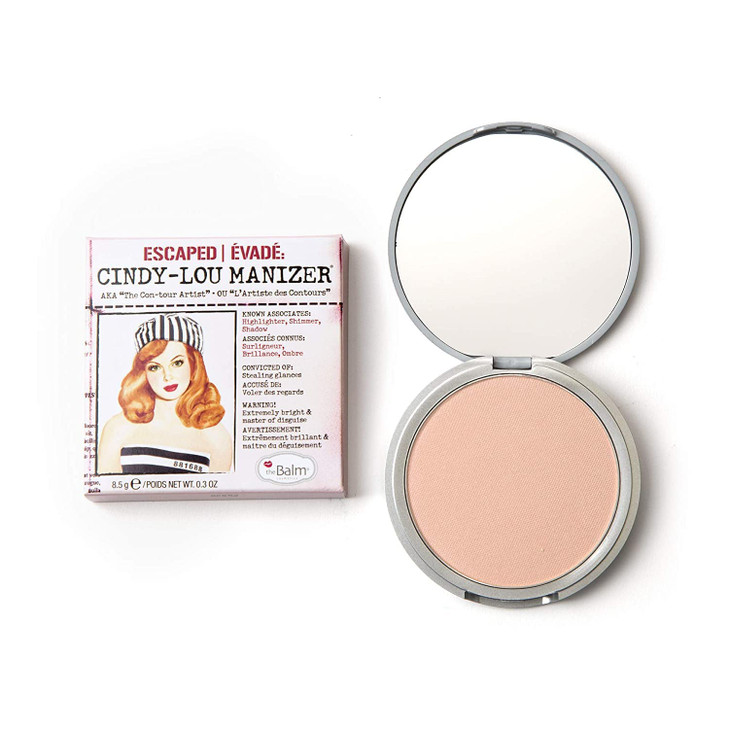 theBalm CindyLou Manizer PeachyPink Highlighter Shadow Shimmer Subtle Glow