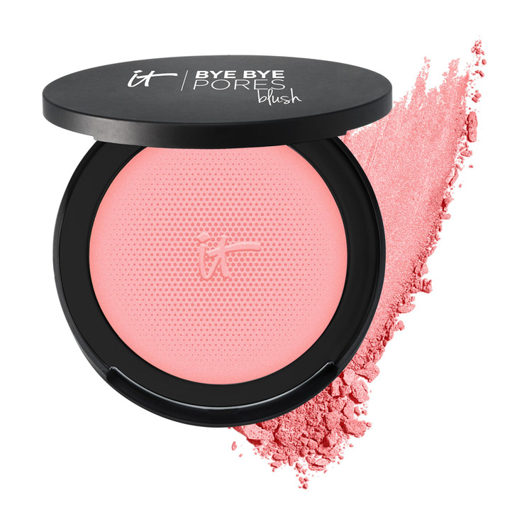 IT Cosmetics Bye Bye Pores Blush Sweet Cheeks Sheer Buildable Color Diffuses the Look of Pores Imperfections With Silk H