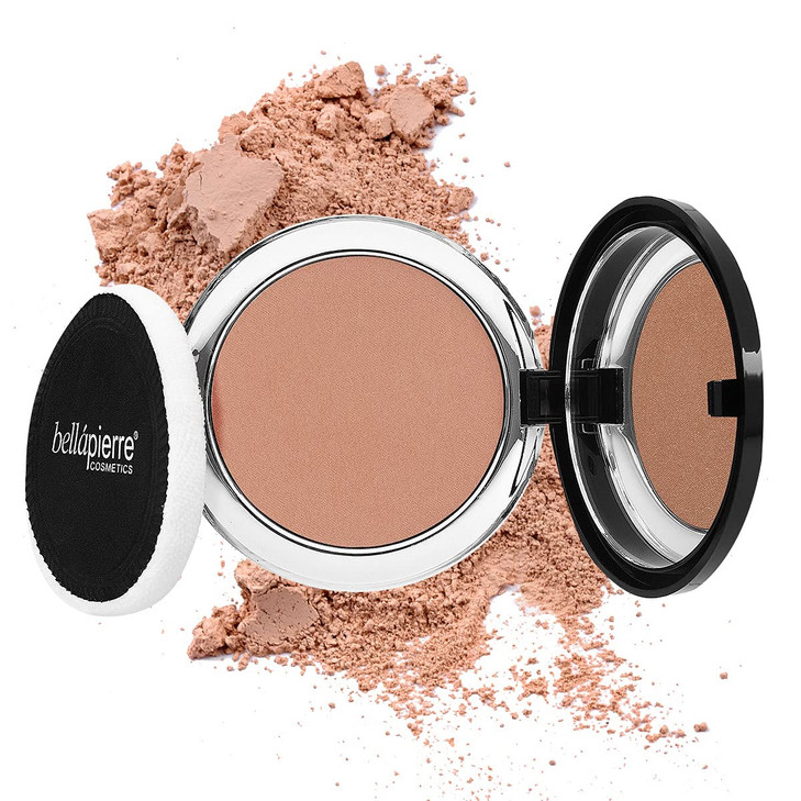 bellapierre Compact Mineral Blush Warm Dewy Glow NonToxic and Paraben Free Suitable for All Skin Types Compact Case 035O