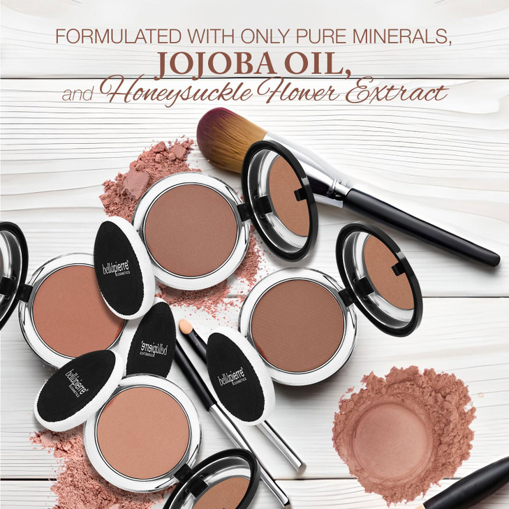 bellapierre Compact Mineral Blush Warm Dewy Glow NonToxic and Paraben Free Suitable for All Skin Types Compact Case 035O