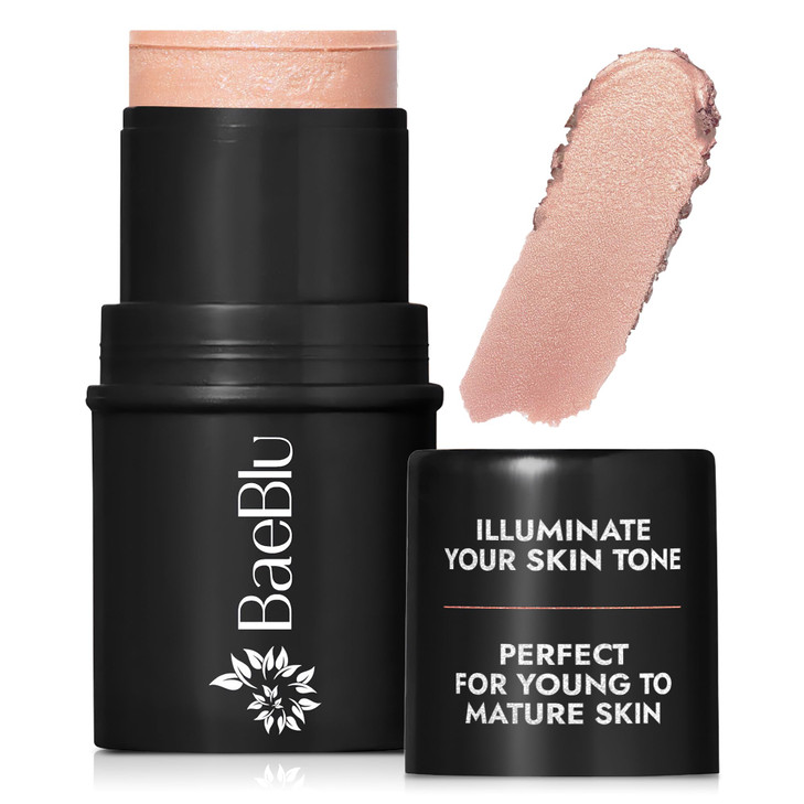 BaeBlu Organic Blush Tube Moscato 100 Natural Vegan Cream Blush Sticks MultiUse Bronzer Highlighter for Lips Cheeks Eyes
