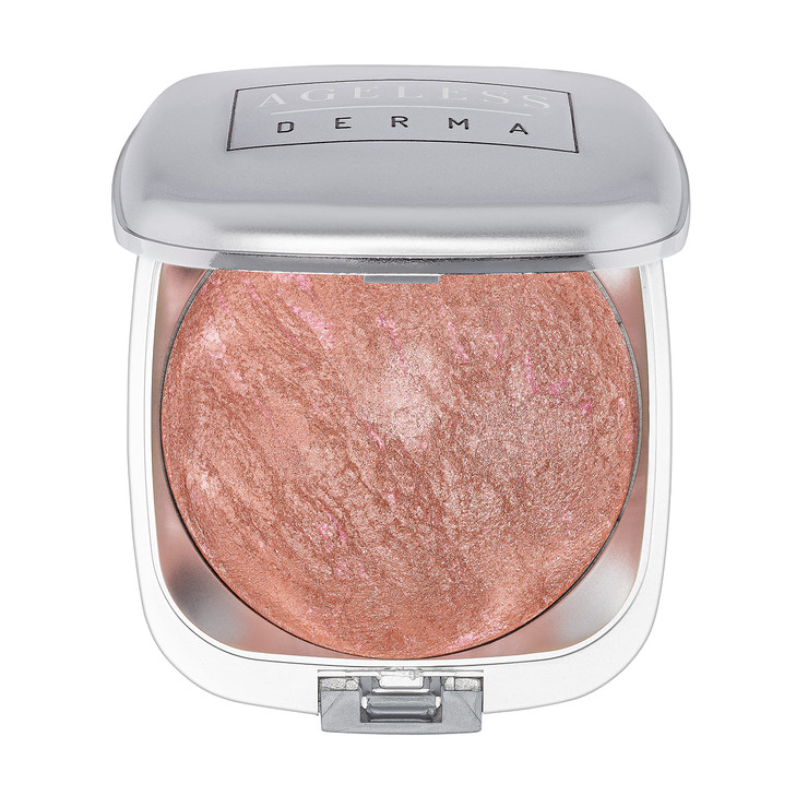 Ageless Derma Baked Mineral Makeup Healthy Blush with Botanical Extracts Guava Swirl Made in USA Highlighter Makeup