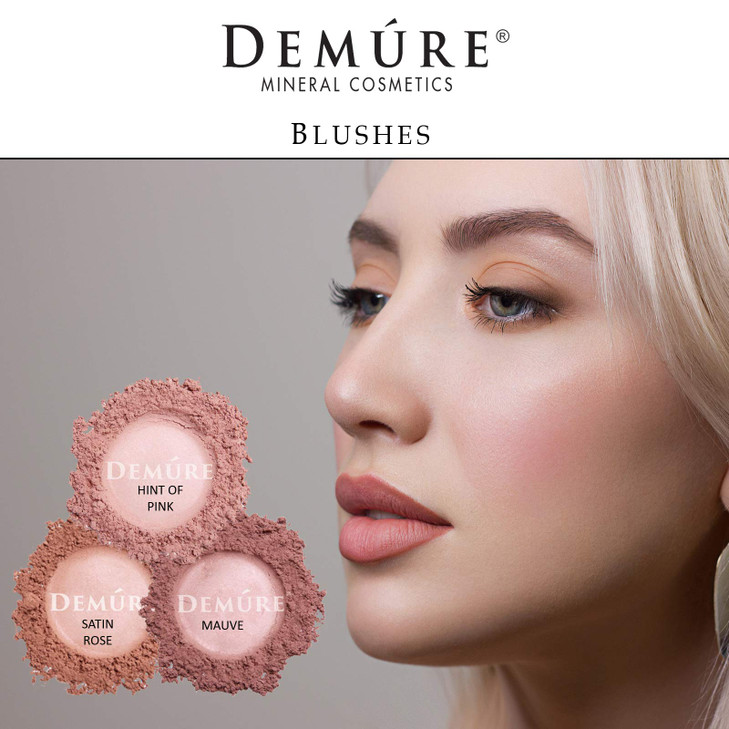 Demure Mineral Blush Makeup Mauve Loose Powder Professional Grade Cruelty Free Makeup