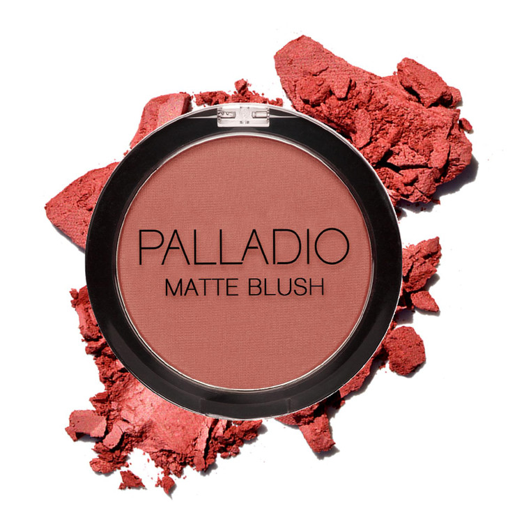 Palladio Matte Blush Brushes onto Cheeks Smoothly Soft Matte Look and Even Finish Flawless Velvety Coverage Effortless B