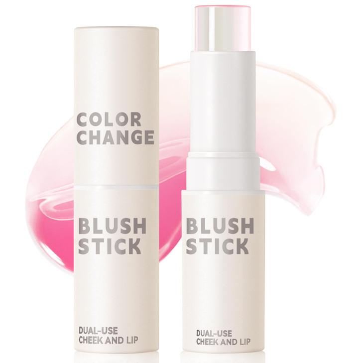 NewBang Color Changing Blush Stick for Cheeks MakeupClear Blush PH Temperature Changing Pink Cream Blusher Magic Waterpr