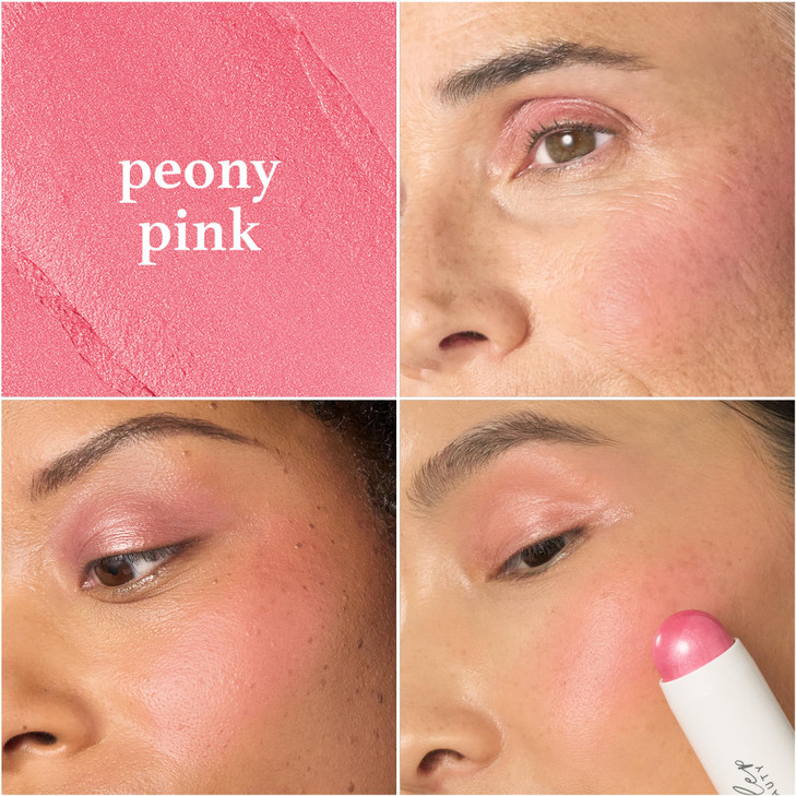 Julep Skip The Brush Cream to Powder Blush Stick Peony Pink Blendable and Buildable Color 2in1 Blush and Lip Makeup Stic