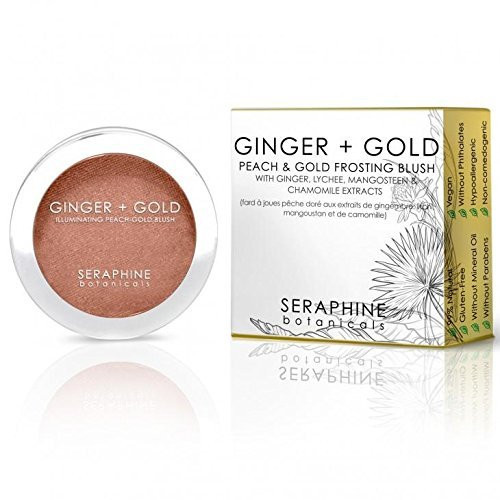Seraphine Botanicals Ginger Gold Illuminating Peach Frosting Blush Vegan Cheek Color 011 oz